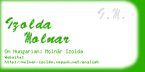 izolda molnar business card